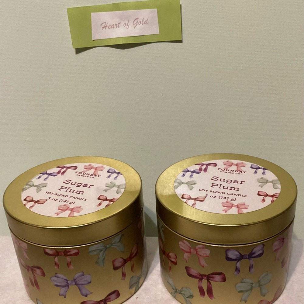 Foundry “Sugar Plum” Soy Blend Candle — Gold